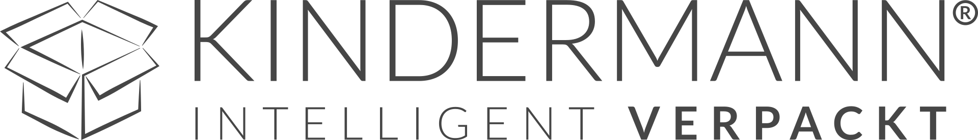 Kindermann - Logo anthrazit KINDERMANN - Intelligent Verpackt